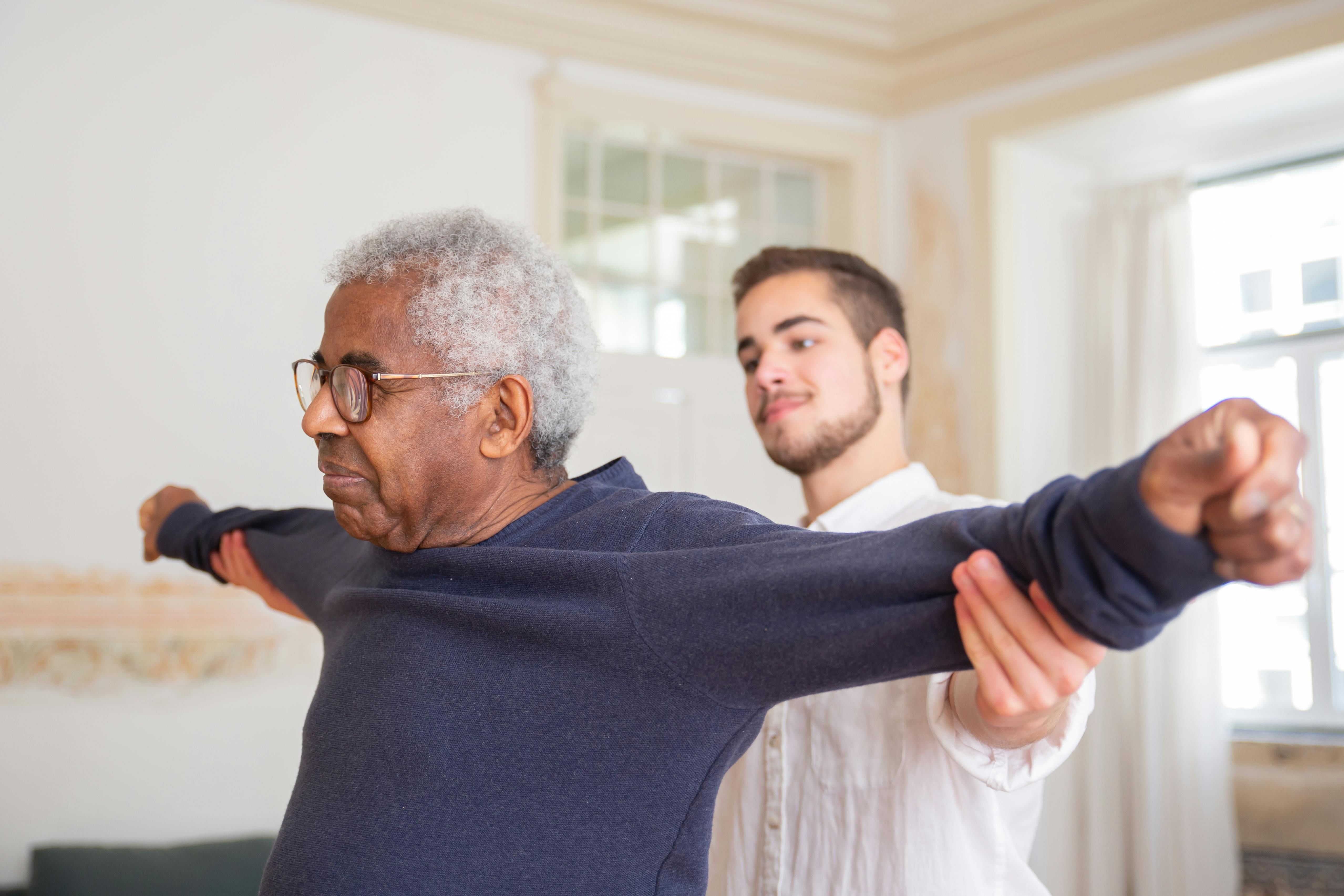 Resident in physical therapy session at The Waters of Scottsburg